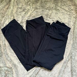 Set of 3 leggings with pockets